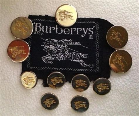 burberry metal silver brit buttons|burberry buttons for sale.